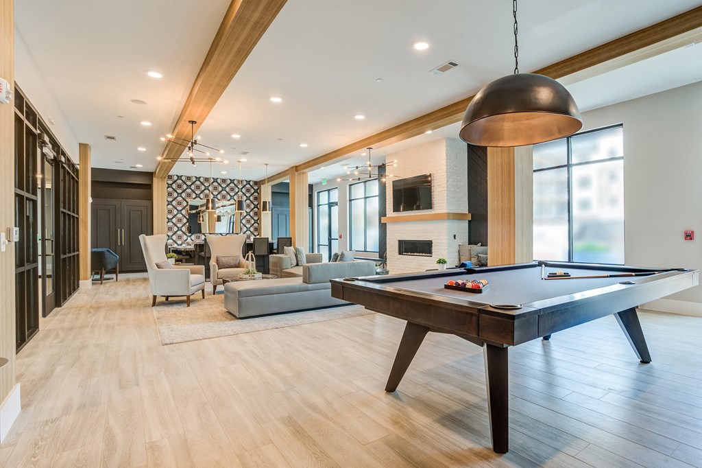 the reserve at bucklin hill clubhouse with pool table