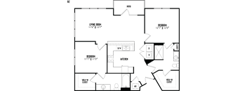 the blueprint of a floor plan of a house