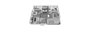 A black and white floor plan of a house with multiple rooms.