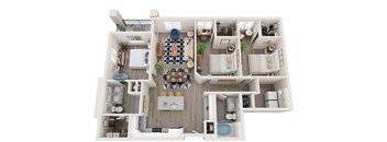 a 1 bedroom floor plan  503 square feet