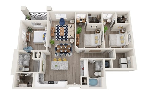 a 1 bedroom floor plan  503 square feet