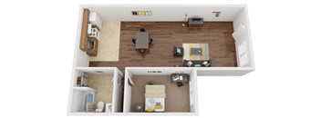 a floor plan image of the carriage house apartments in the uptown historic district
