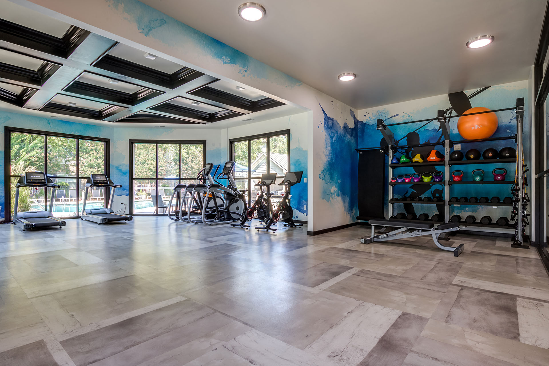Enclave at Rivergate fitness center.