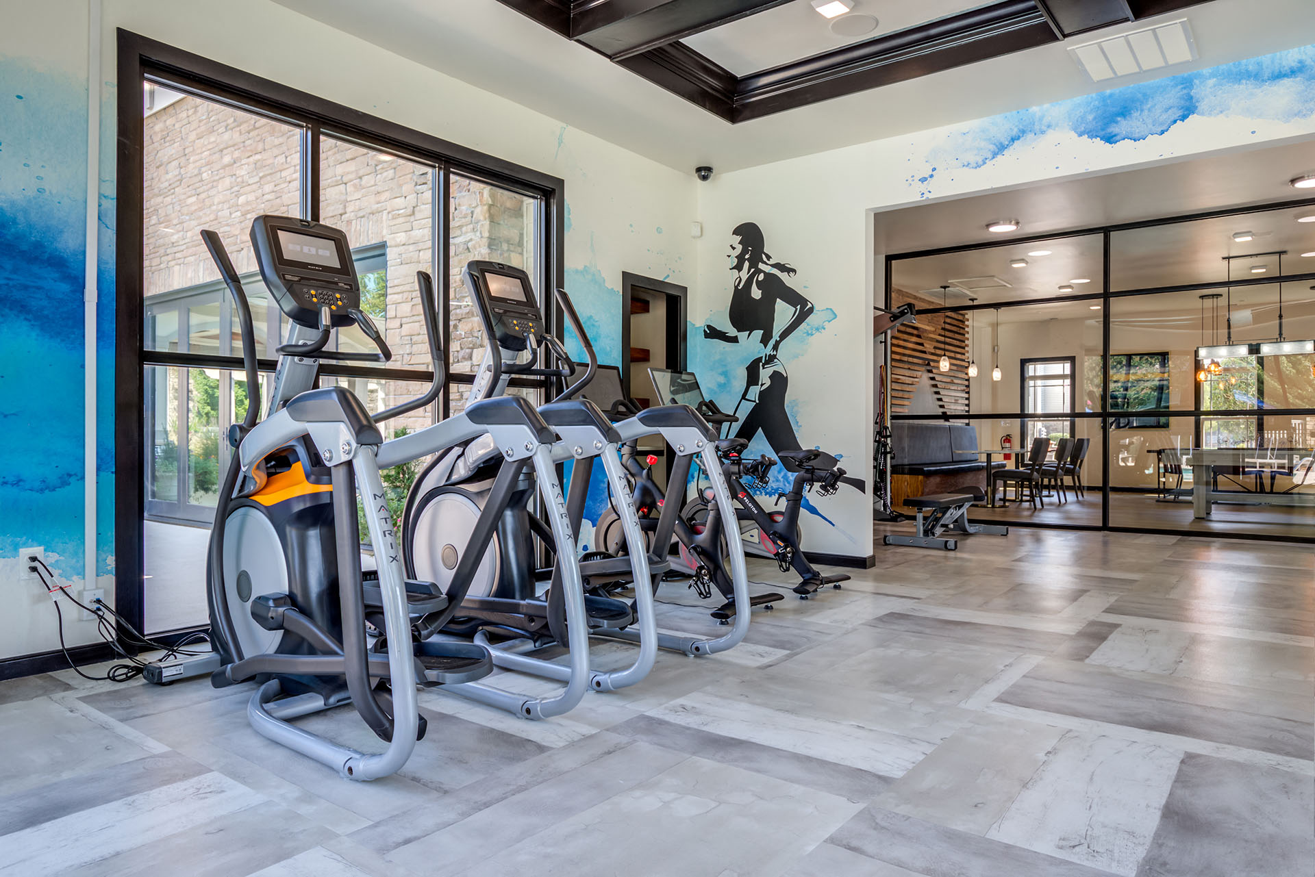 Enclave at Rivergate fitness center.