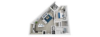 a bedroom with a bed and a chair in a room at Altis Grand Central, Florida