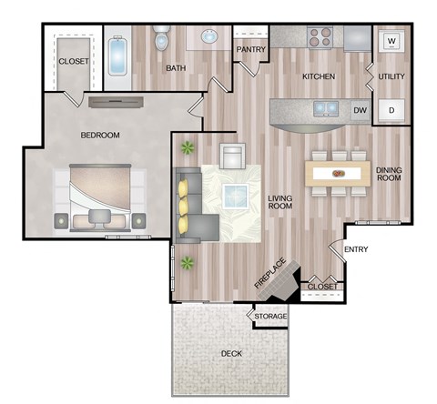 a floor plan of a home with a bedroom and a living room