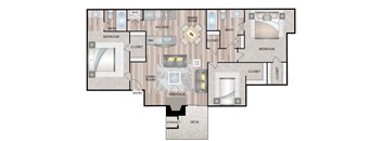 a floor plan is shown with a mix of bedrooms and baths