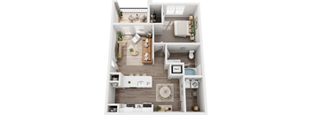 a 3d renderKeene apartment layout with one bedroom, living room, and balcony in West Knoxville, TN
inKeene apartment layout with one bedroom, living room, and balcony in West Knoxville, TN
Keene apartment layout with one bedroom, living room, and balcony in West Knoxville, TN
g of the 1 bedroom floor plan with a bathroom and living room