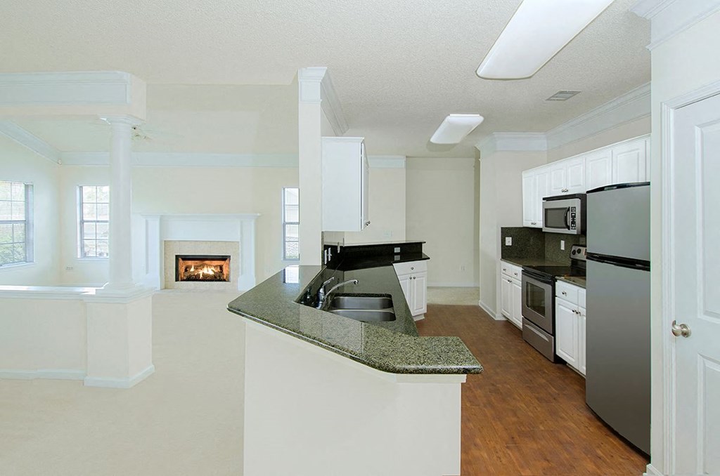 kitchen cabinets and counters