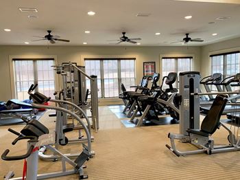 gym with cardio equipment