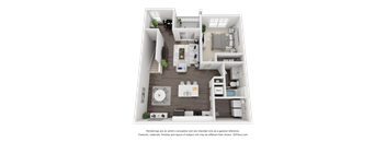 a1 floor plan  1 bedroom  1199 square feet  the crossings at