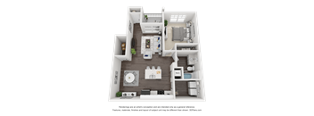 a1 floor plan  1 bedroom  1199 square feet  the crossings at
