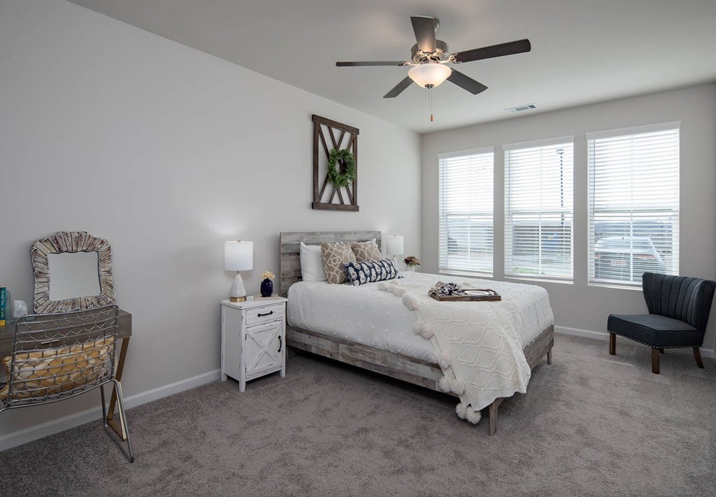 our apartments offer a bedroom with a king sized bed