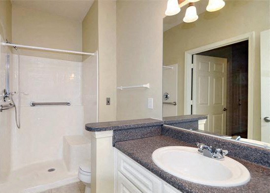 highland court senior living bathroom