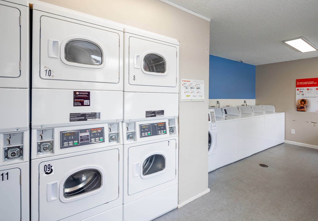 a washer and dryer in a laundry room