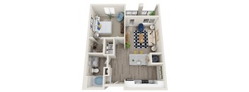 a 1 bedroom floor plan  the residences at