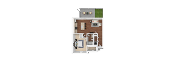 a1 floor plan  1 bedroom with 1 bath  1191 square feet
