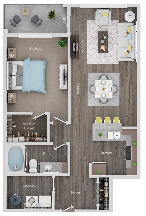 A floor plan of a house showing the layout of the rooms.