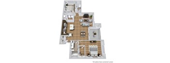 A 3D layout of a house with a note that all patios have screened lanais.