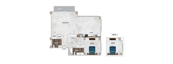A floor plan of a house with labeled rooms such as "RELAX" and "COOK".