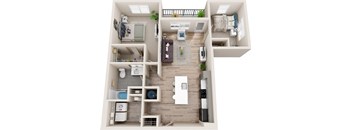 a floor plan of a 1 bedroom192 sq ft apartment