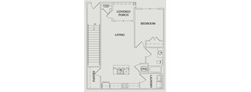 a floor plan of a bedroom apartment with a bedroom and a living room