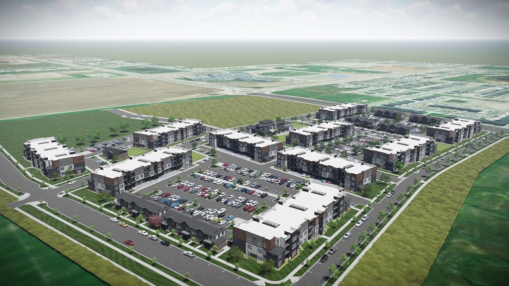 an aerial view of the project