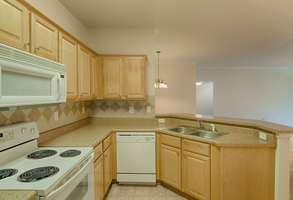 kitchen with white appliances