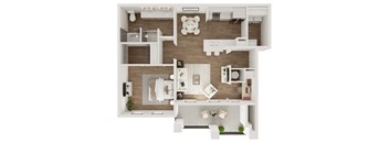 a1 floor plan  1 bedroom with 1 bath  119