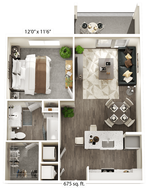 a 1 bedroom floor plan  1 bedroom apartment