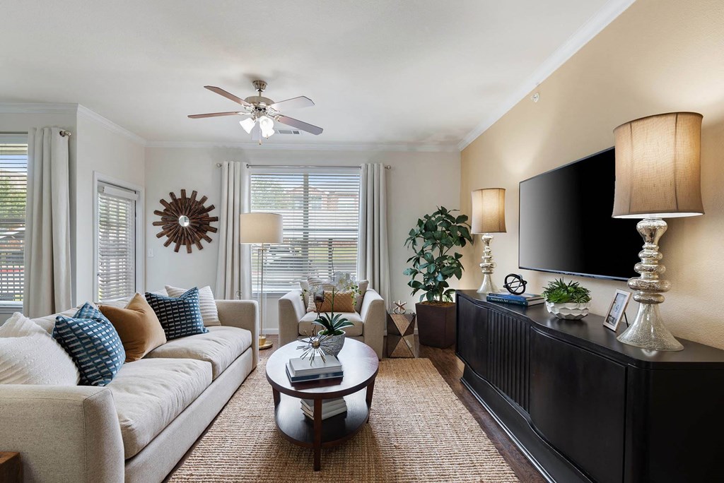 Living Room With TV at Orion McKinney, Texas