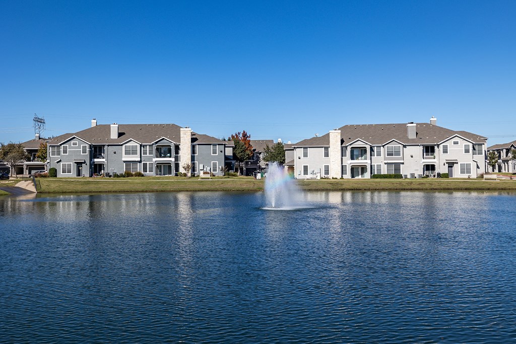 a fountain in a pond  at Orion Prosper, Prosper, TX, 75078