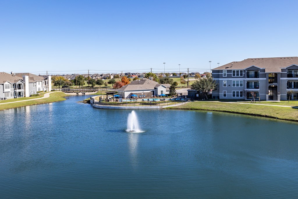 lake fountain  at Orion Prosper, Prosper, Texas