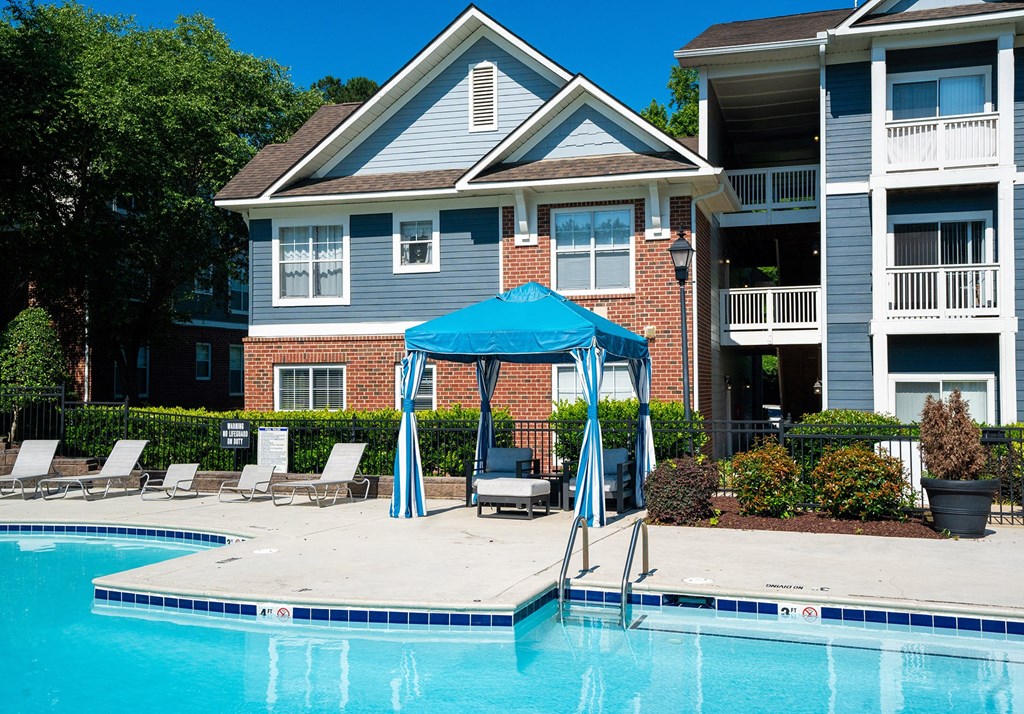 our apartments have a large swimming pool in front of our building