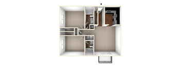 1121 Square-Feet PAVILION Floor Plan at District at Vinings, Georgia, 30339