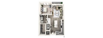 a floor plan of a 1 bedroom apartment at the biltmore apartments in dallas,