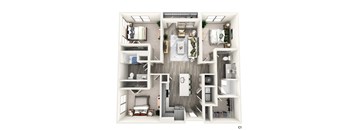 a floor plan of a 1 bedroom apartment at princeton court apartments in dallas, tx