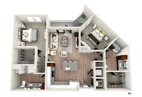 a floor plan of a 2100 sq ft apartment