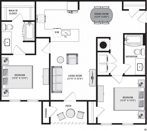 Avalon B1 Floor Plan