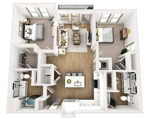 bedroom floor plan an in 2d