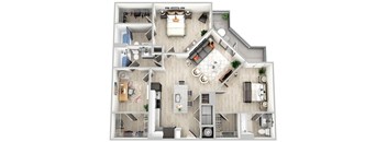 2 bedroom floor plan  the residences at