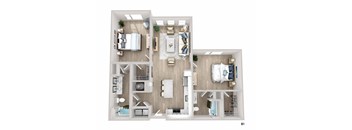 A top-down view of a house layout with labeled room B1.