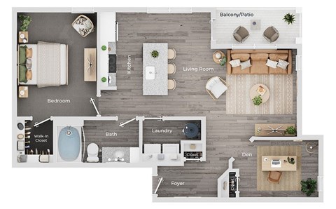 A floor plan of a house showing a living room, kitchen, and bedrooms.