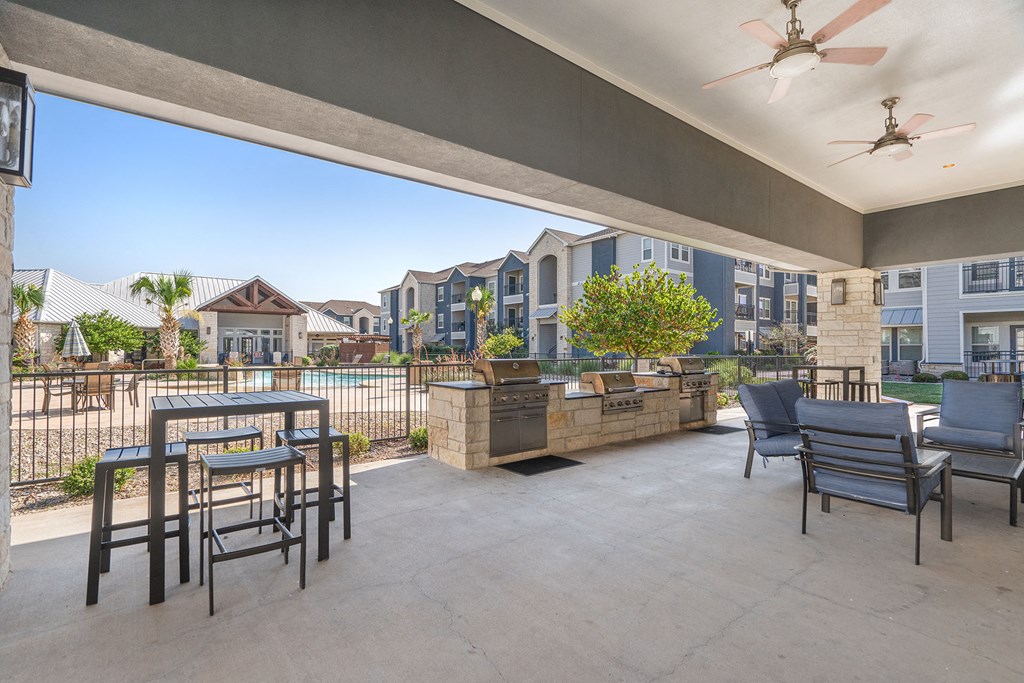 Gathering Area With Grills And Corn Hole at Residence at Midland, Midland, TX, 79706