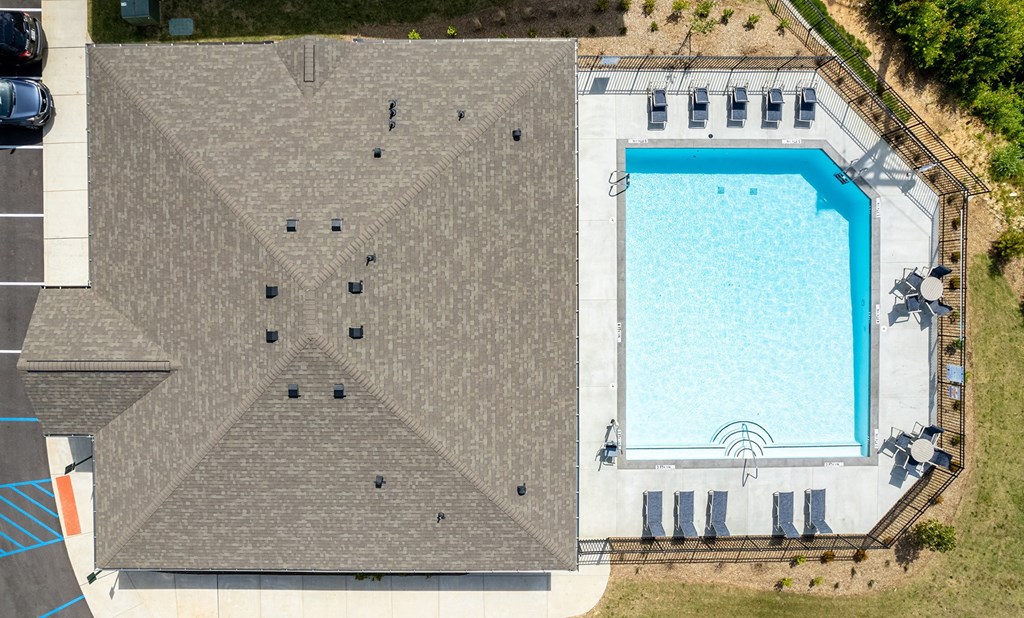 a recent roofer job in the area of a swimming pool