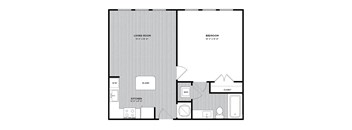 S3 1 Bed 1 Bath 699 Sq. Ft.. Floor Plan at The Parker at Maitland Station in Maitland, 32751