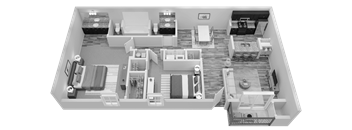 A black and white image of a floor plan of a house.