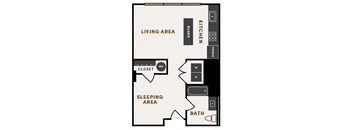a floor plan of a small apartment
