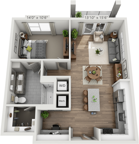 200 Madison St Studio-2 Beds Apartment for Rent - Photo Gallery 34