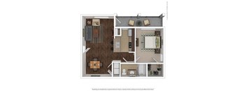 726 Square-Foot Eclipse Floor Plan at Orion McCord Park, Little Elm, Texas